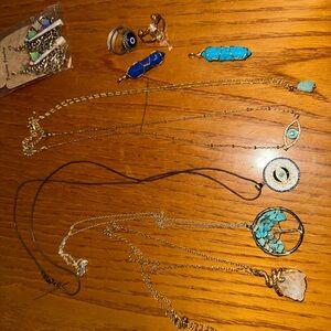 & Other Stories Turquoise and Gold Necklace Collection